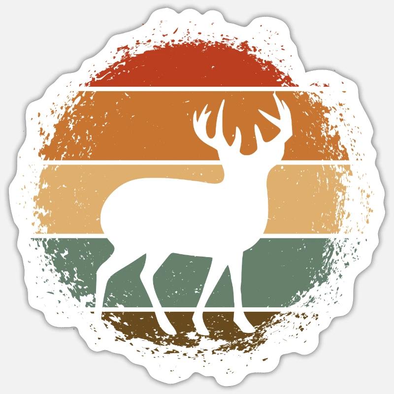 Deer - Sticker size S (10 x 10 cm) - white matte