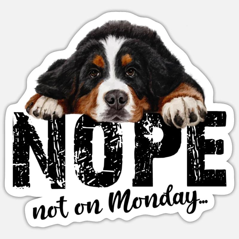 Bouvier bernois - Sticker taille S (10 x 10 cm) - blanc mat