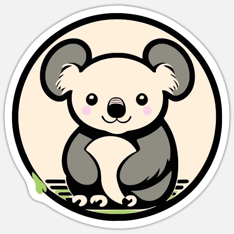 Bébé koala - Sticker taille S (10 x 10 cm) - blanc mat