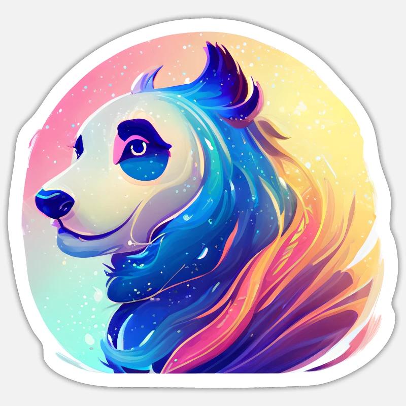 Panda Gift - Sticker size S (10 x 10 cm) - white matte