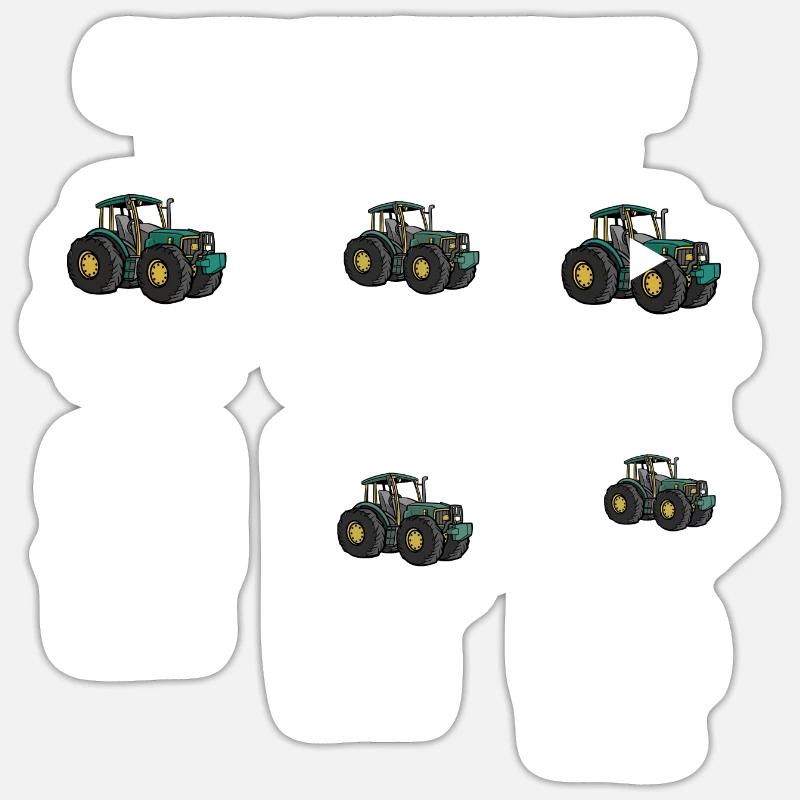 ce que je fais pendant mon temps libre tracteur - Sticker taille S (10 x 10 cm) - blanc mat