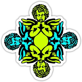 Angel - Sticker size S (10 x 10 cm) - white matte - Front