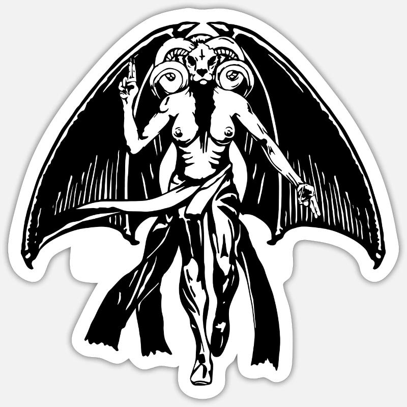 Baphomet Sticker taille S (10 x 10 cm)