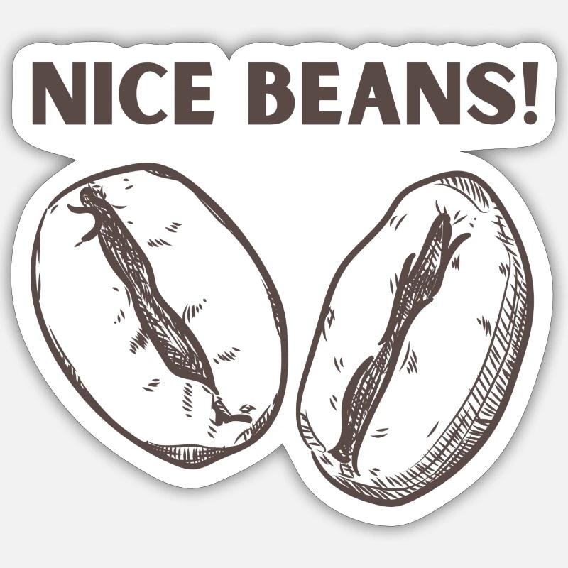 Bons haricots! Conception des amateurs de café - Sticker taille S (10 x 10 cm) - blanc mat