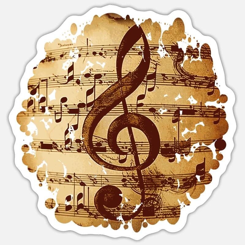 Without clef, masterpieces would be unplayable Sticker size S (10 x 10 cm)