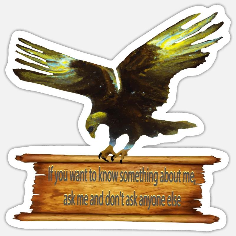 Steinadler - Sticker Größe S (10 x 10 cm) - Mattweiß