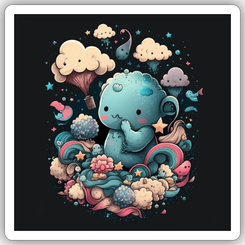 Fantasy - Sticker size S (10 x 10 cm) - white matte