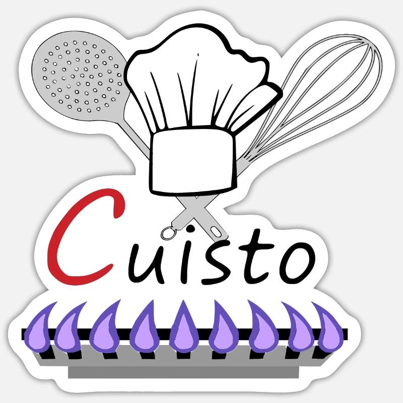 cuisto - Sticker size S (10 x 10 cm) - white matte