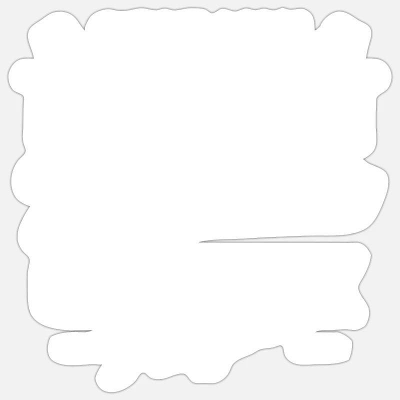 C'est mon tee shirt de pêche chanceux - Sticker taille S (10 x 10 cm) - blanc mat