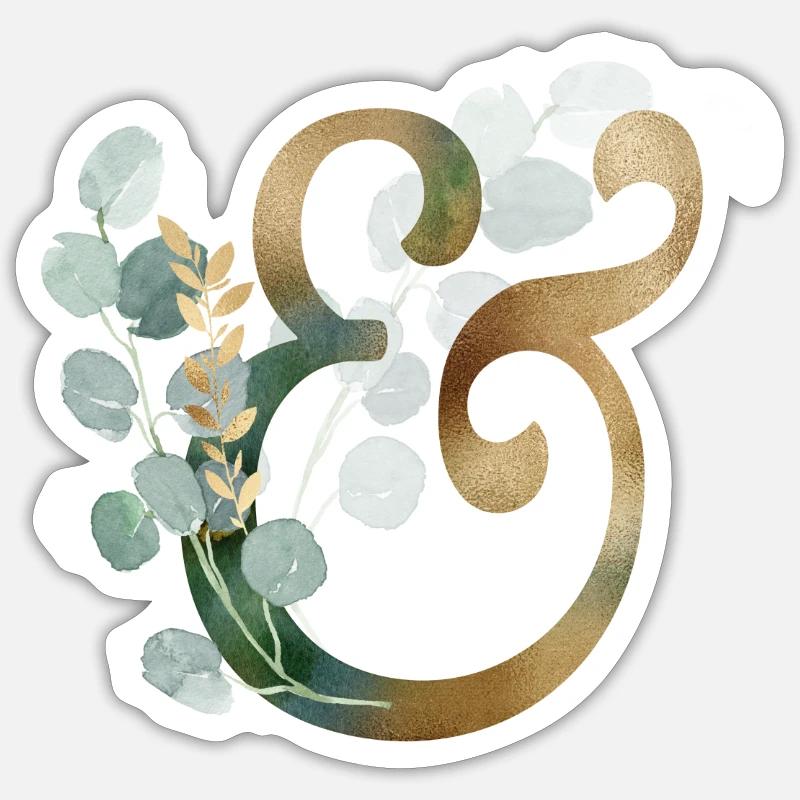 Eucalyptus & customizable Sticker size S (10 x 10 cm)