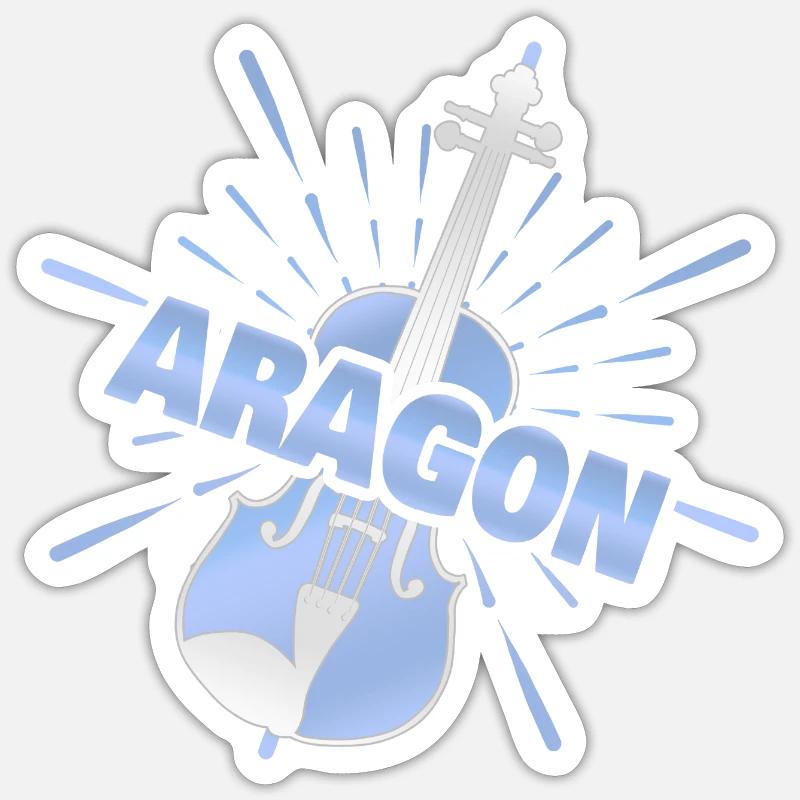 Violin Aragon - Sticker size S (10 x 10 cm) - white matte