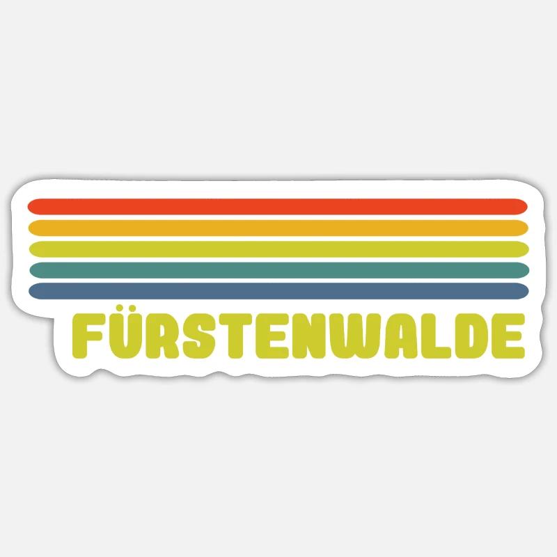 Fürstenwalde Spree Regenbogen Sticker Größe S (10 x 10 cm)