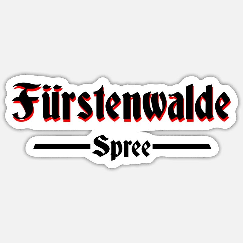 Fürstenwalde Spree - Sticker Größe S (10 x 10 cm) - Mattweiß