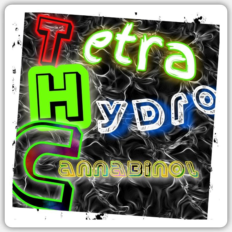 Tetra Hydro Cannabinol (THC) - Image - 2023 Sticker taille S (10 x 10 cm)