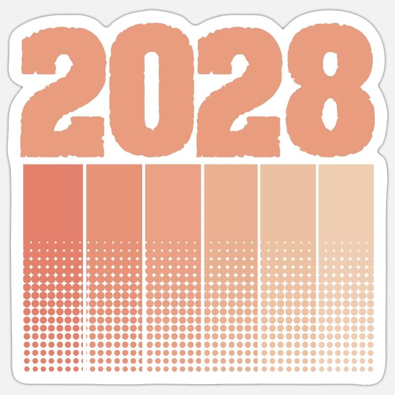 2028 - Sticker taille S (10 x 10 cm) - blanc mat
