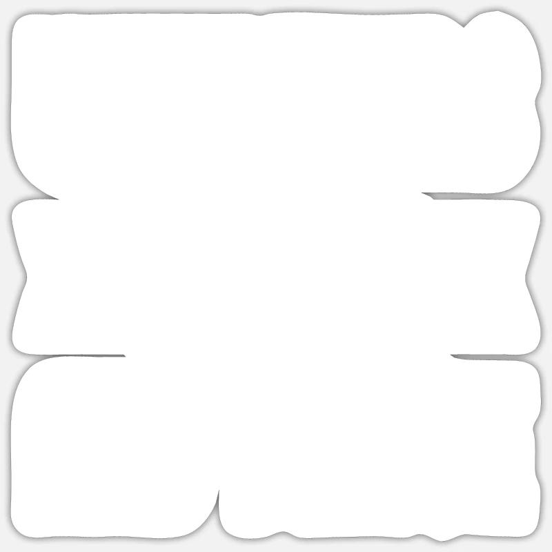 Week-ends Café et Danse - Sticker taille S (10 x 10 cm) - blanc mat
