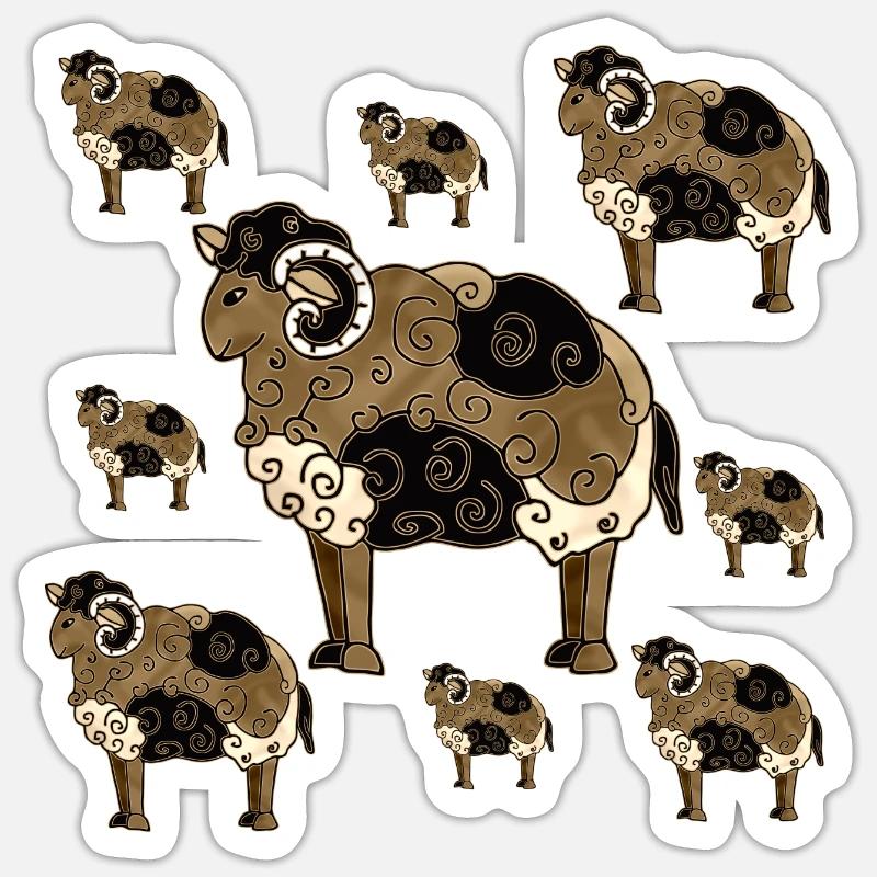Rams Sticker Größe S (10 x 10 cm)