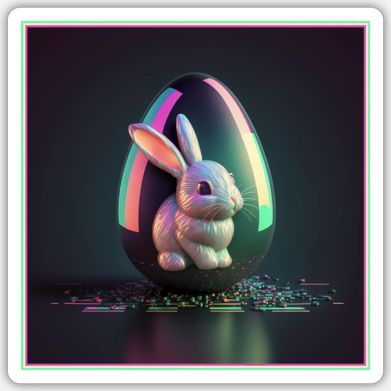 Easter 80s Style - Easter Punk Sticker size S (10 x 10 cm)