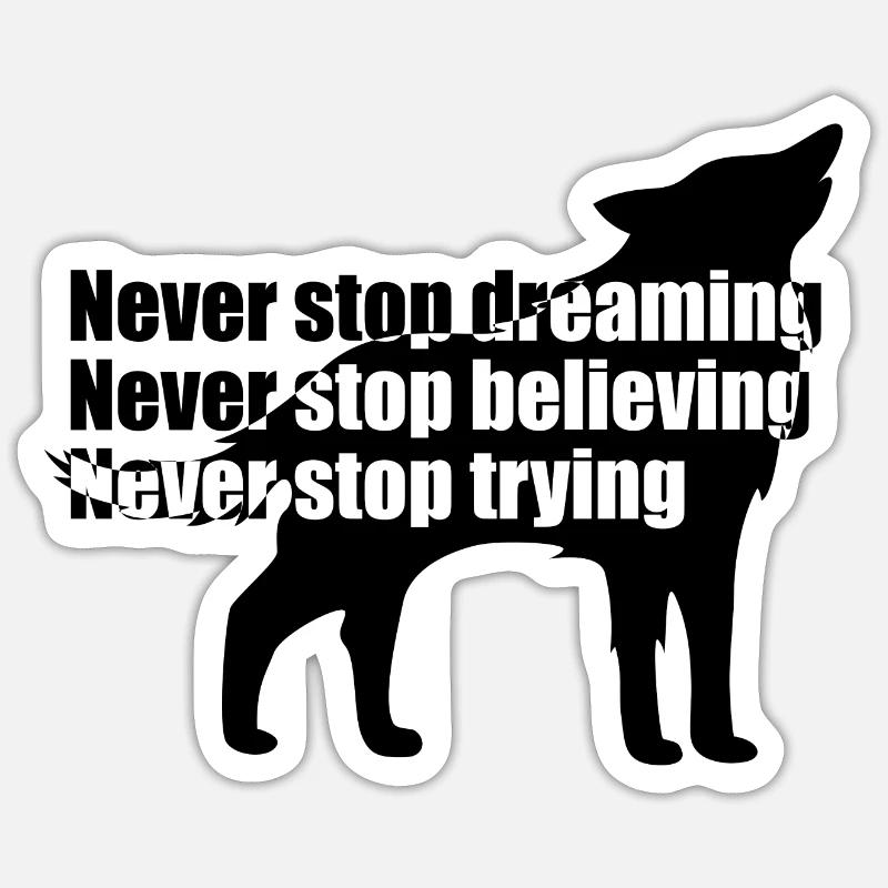 Wolfsmotivation Wolfsmotivation Sticker Größe S (10 x 10 cm)