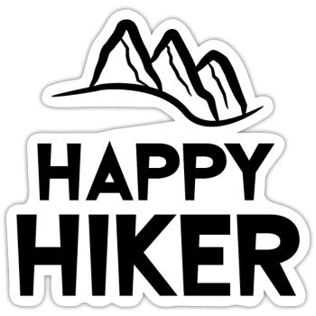 Wandern Wanderung Naturerlebnis Wanderer Statement - Sticker Größe S (10 x 10 cm) - Mattweiß - Vorne
