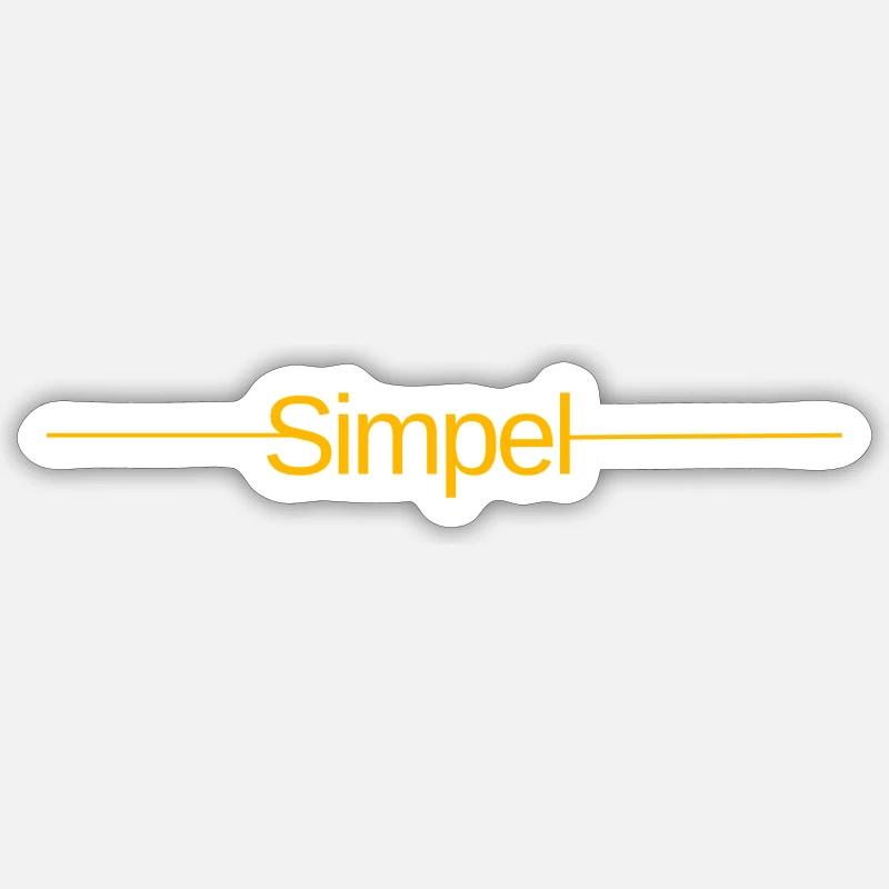 Simpel - Sticker Größe S (10 x 10 cm) - Mattweiß