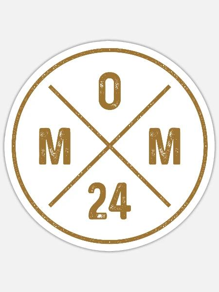 Mom 24 Baby Ankündigung Mutter Nachwuchs Mama 2024 - Sticker Größe S (10 x 10 cm) - Mattweiß