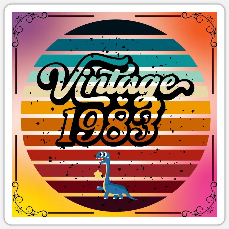 Crazy 80s - Sticker size S (10 x 10 cm) - white matte