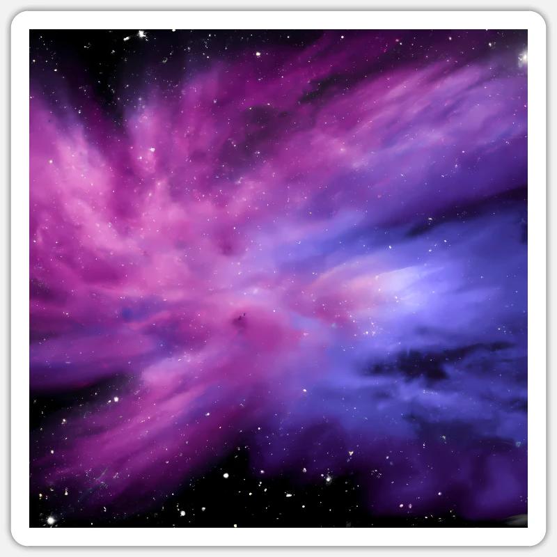 Galaxy - Sticker size S (10 x 10 cm) - white matte