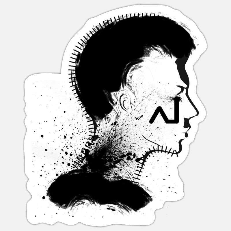 KI MBP NR - Sticker Größe S (10 x 10 cm) - Mattweiß