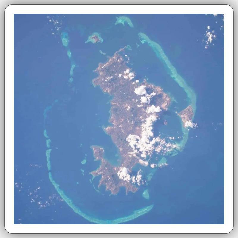 mayotte - Sticker taille S (10 x 10 cm) - blanc mat