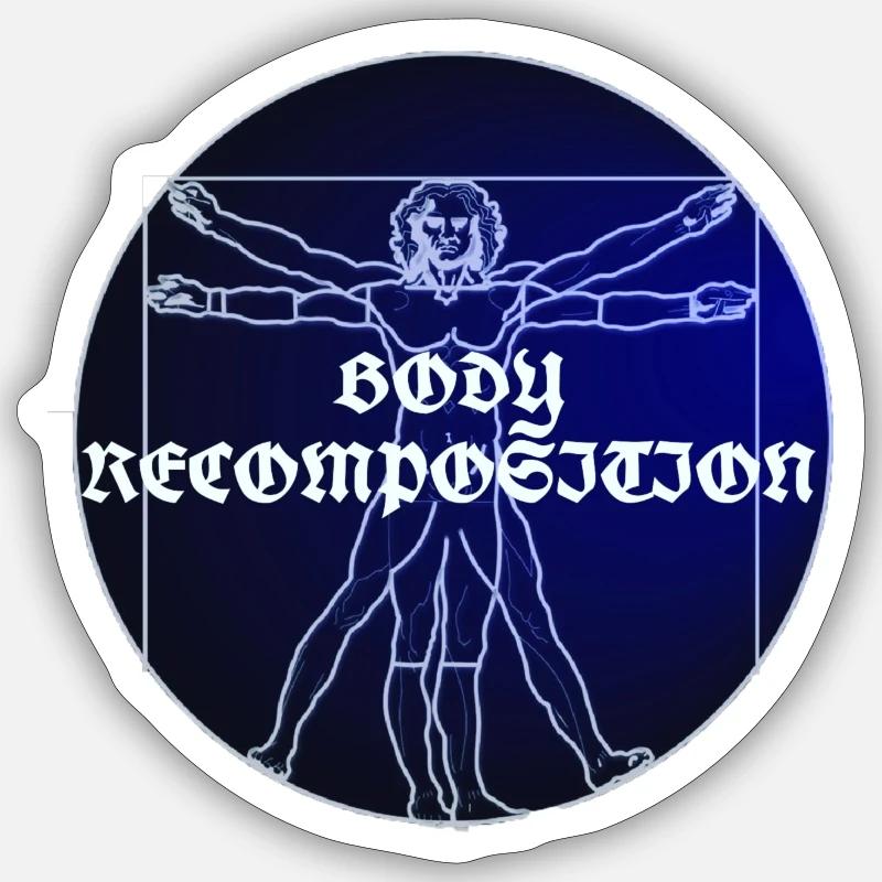 CONCEPTION DE LOGO DE RECOMPOSITION CORPORELLE - Sticker taille S (10 x 10 cm) - blanc mat