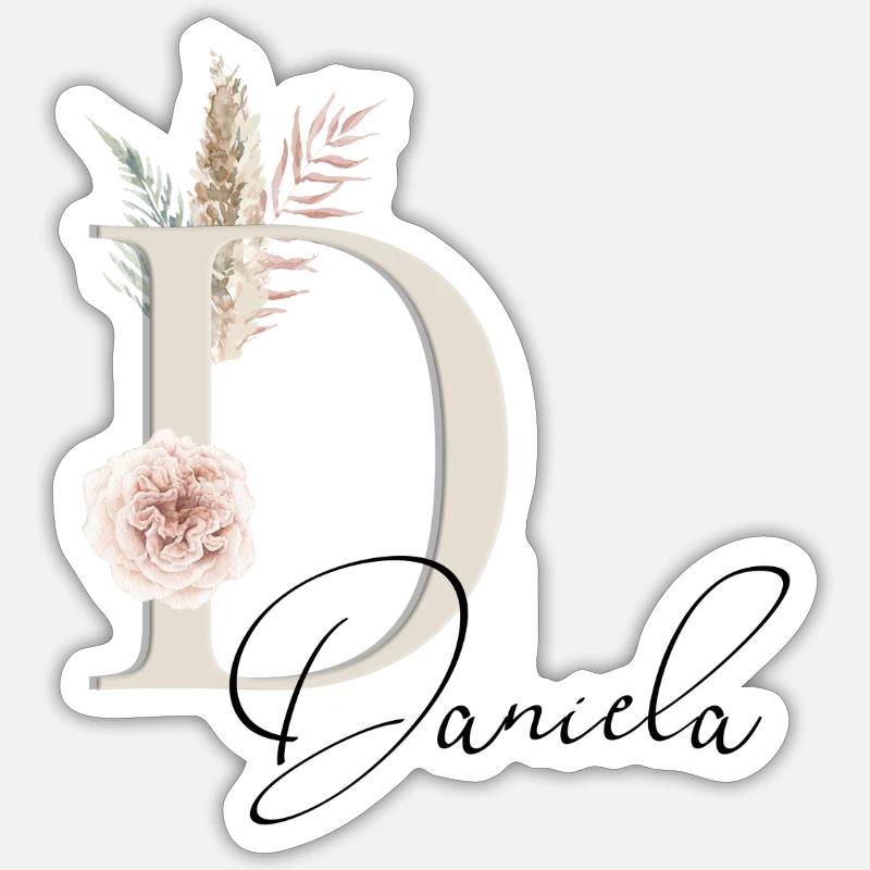 Daniela! Name Boho - Sticker size S (10 x 10 cm) - white matte