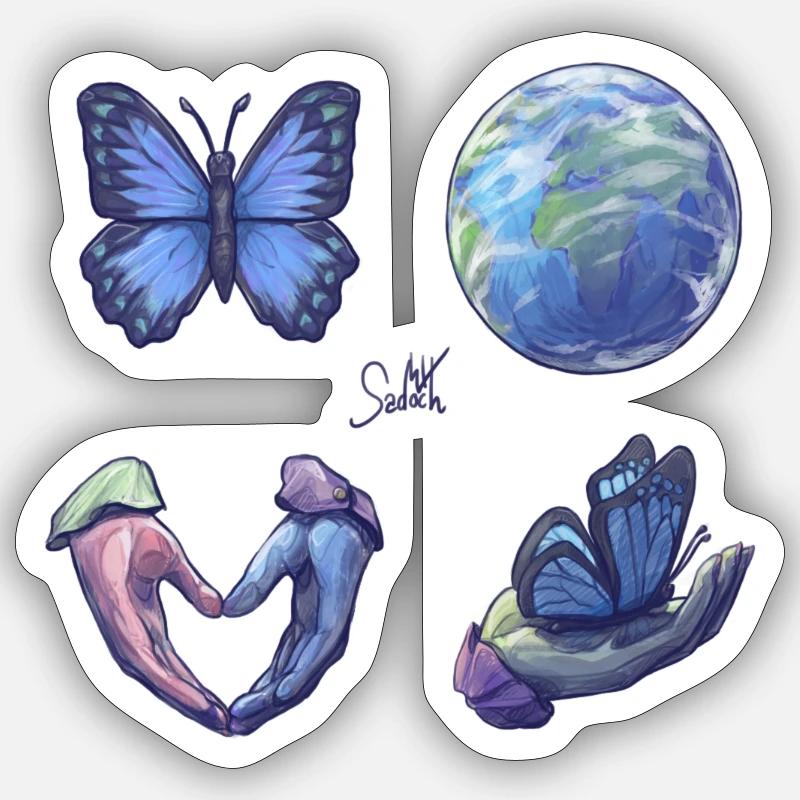 Null-Diskriminierungs-Set Sticker Größe S (10 x 10 cm)