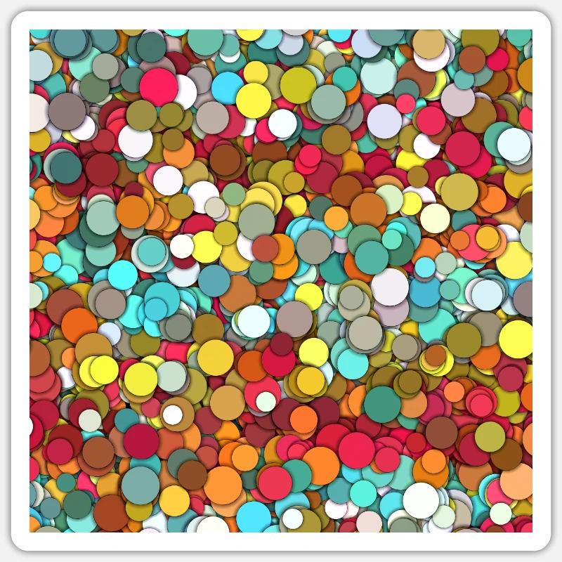 Confetti (colorful circles, patterns) Sticker size S (10 x 10 cm)