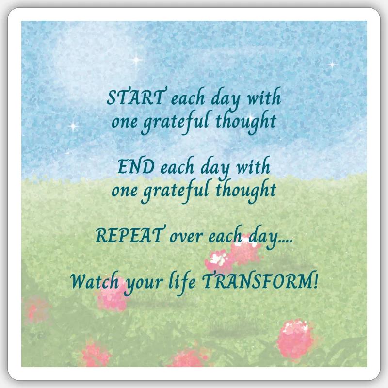 Grateful Thoughts Sticker size S (10 x 10 cm)