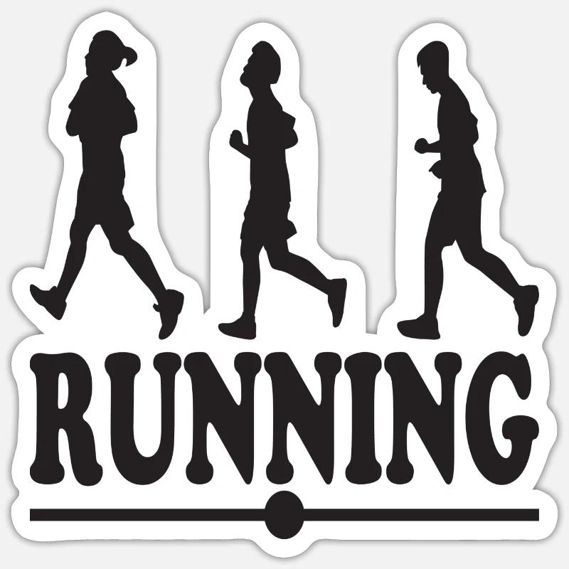 Course - Sticker taille S (10 x 10 cm) - blanc mat