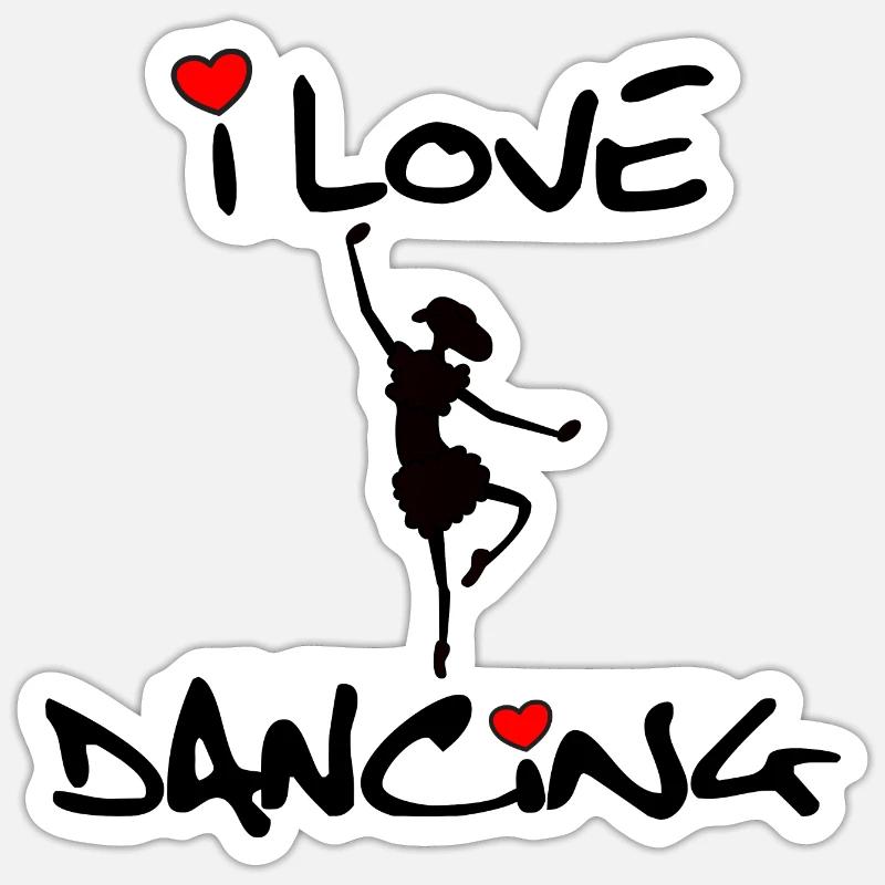 Dancing Sticker size S (10 x 10 cm)