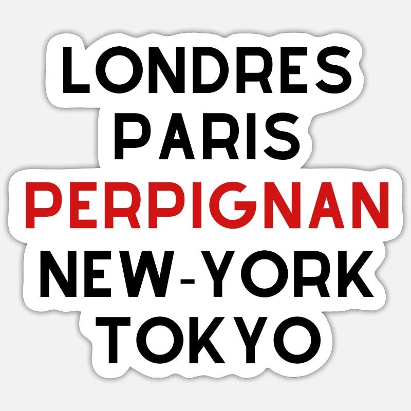 Perpignan capitale catalane Sticker taille S (10 x 10 cm)