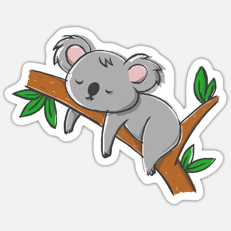 Koala bear Koala sleeping. Great for sleeping. Sticker size S (10 x 10 cm)