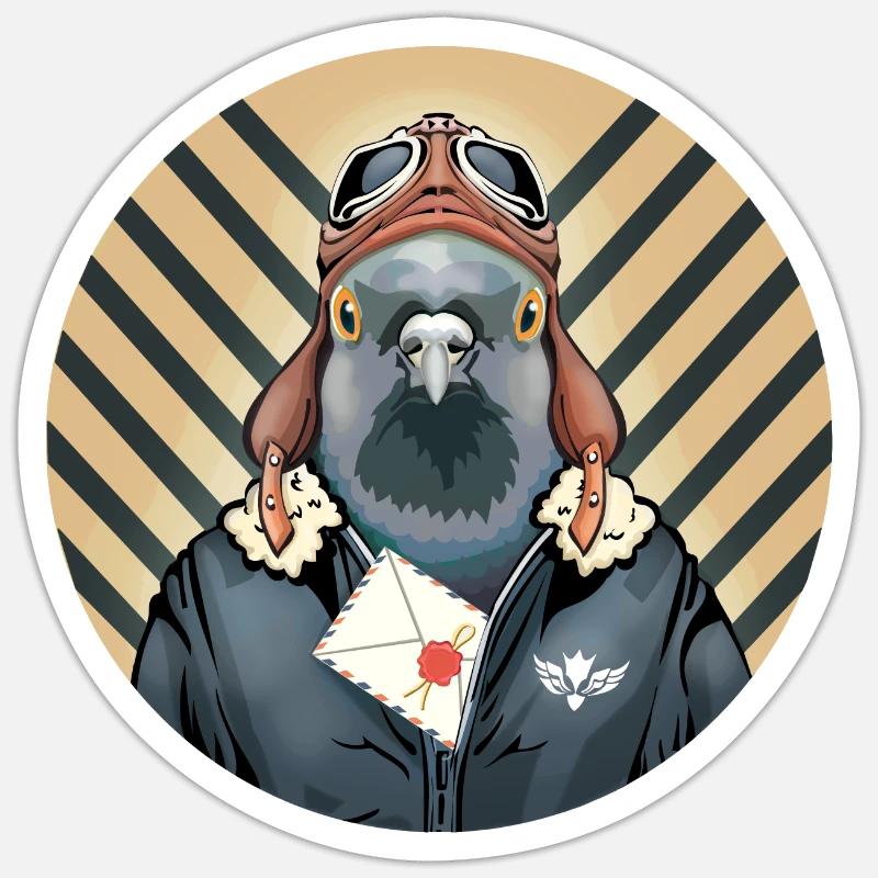 Pigeon La Poste Sticker size S (10 x 10 cm)