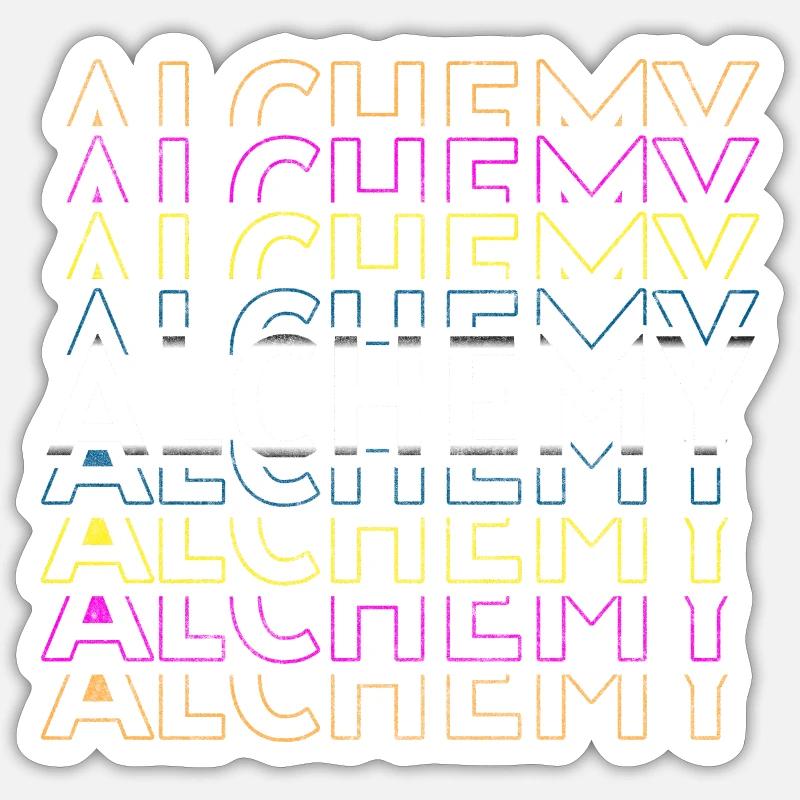Alchemy Healing Magic Chemist - Sticker size S (10 x 10 cm) - white matte