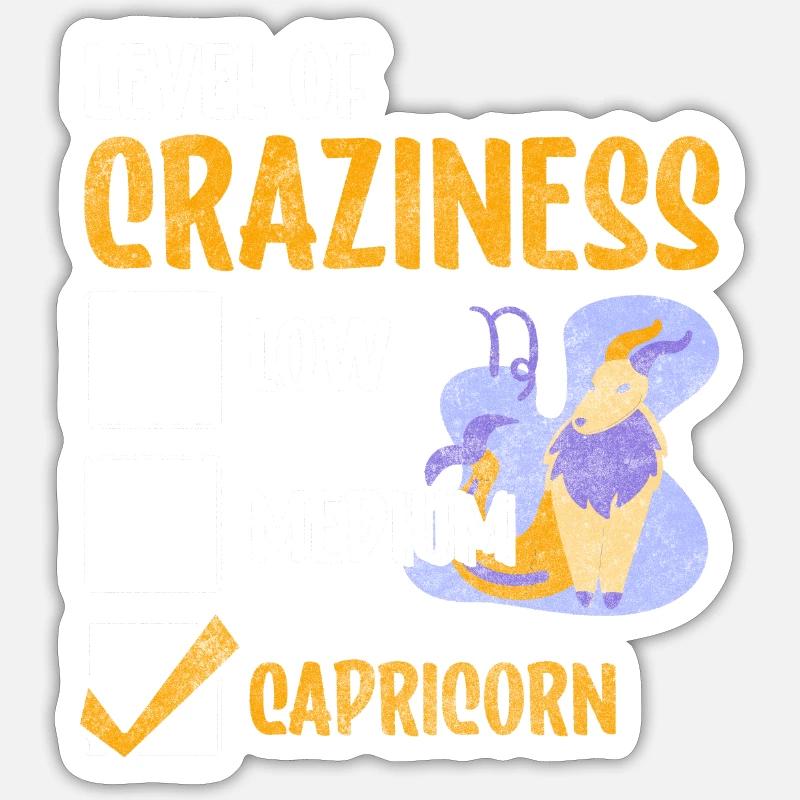 Élément Capricorne Superstition terrestre Sticker taille S (10 x 10 cm)