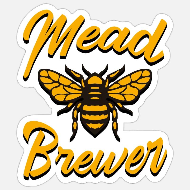 Mead brewer - Sticker size S (10 x 10 cm) - white matte