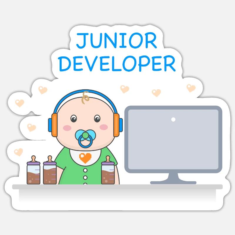 Junior Developer Sticker size S (10 x 10 cm)