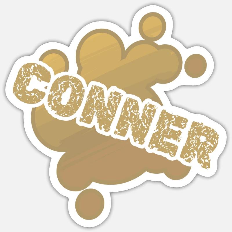 First name Conner - Sticker size S (10 x 10 cm) - white matte