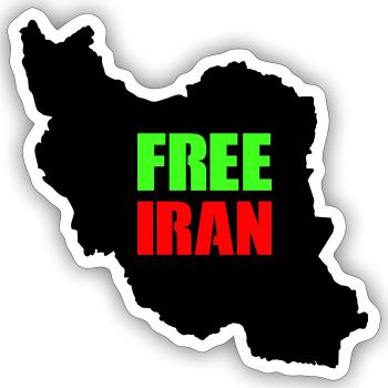 Iran Free - Sticker size S (10 x 10 cm) - white matte - Front