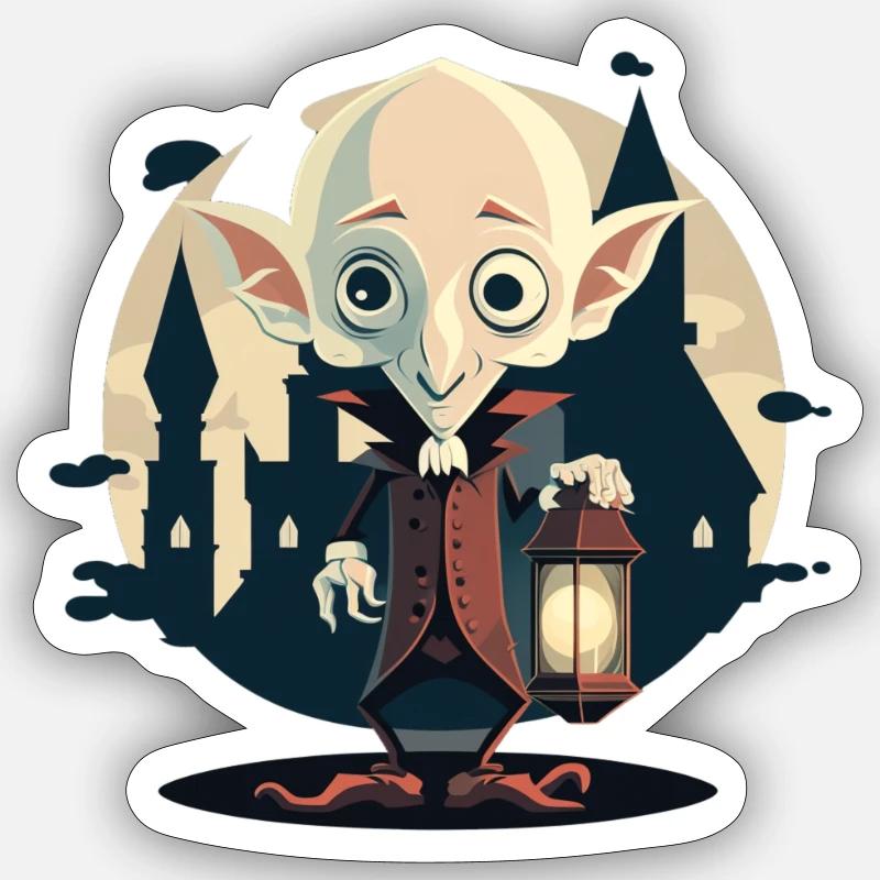 Peau de vampire - Sticker taille S (10 x 10 cm) - blanc mat