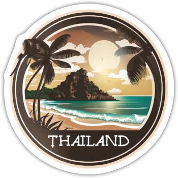 Thailand - Sticker Größe S (10 x 10 cm) - Mattweiß - Vorne