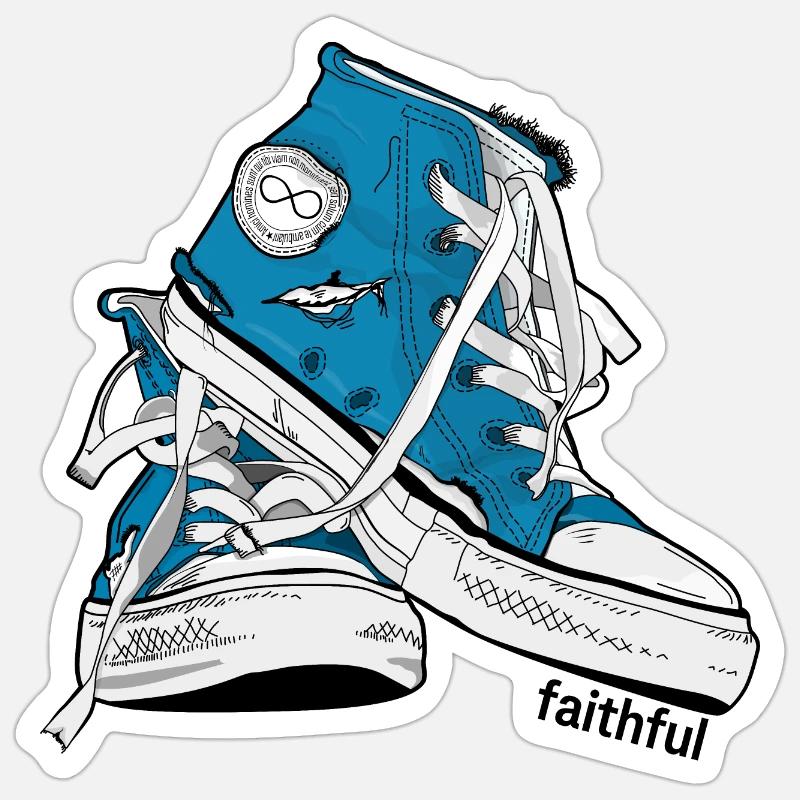 Fidèle - Sticker taille S (10 x 10 cm) - blanc mat