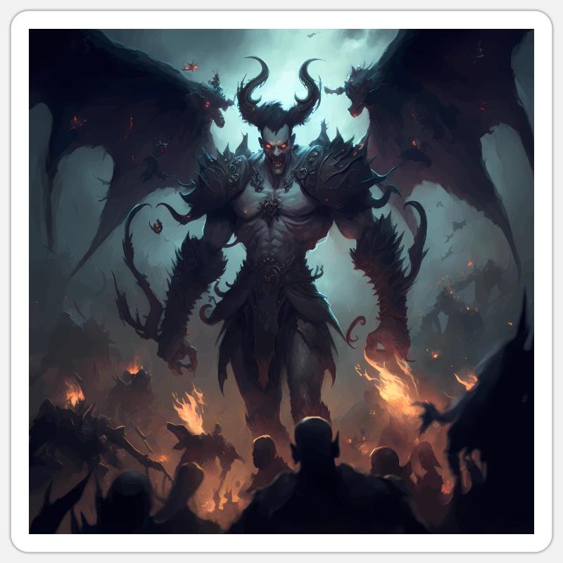 Die Herrschaft des Dämonenkönigs Version 1 Sticker Größe S (10 x 10 cm)